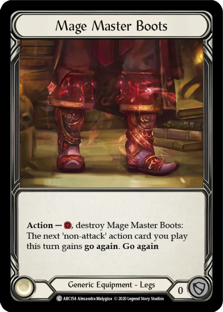 Mage Master Boots [Arcane Rising Unlimited] Unlimited Rainbow Foil - Flesh And Blood Single