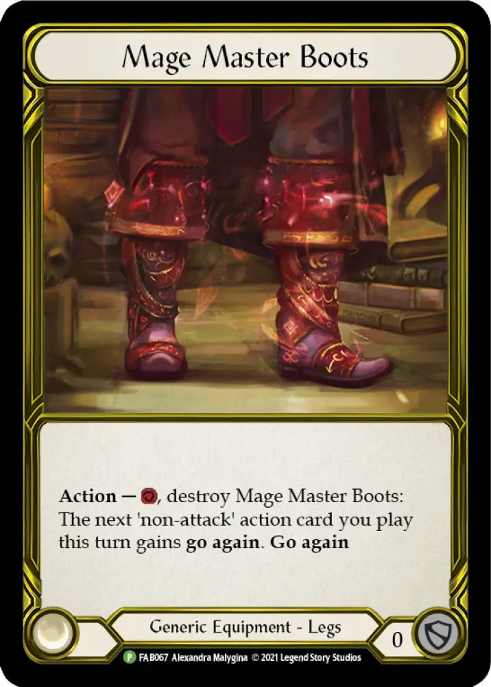 Mage Master Boots (Golden) [FAB067] (Promo) Cold Foil - Flesh And Blood Single