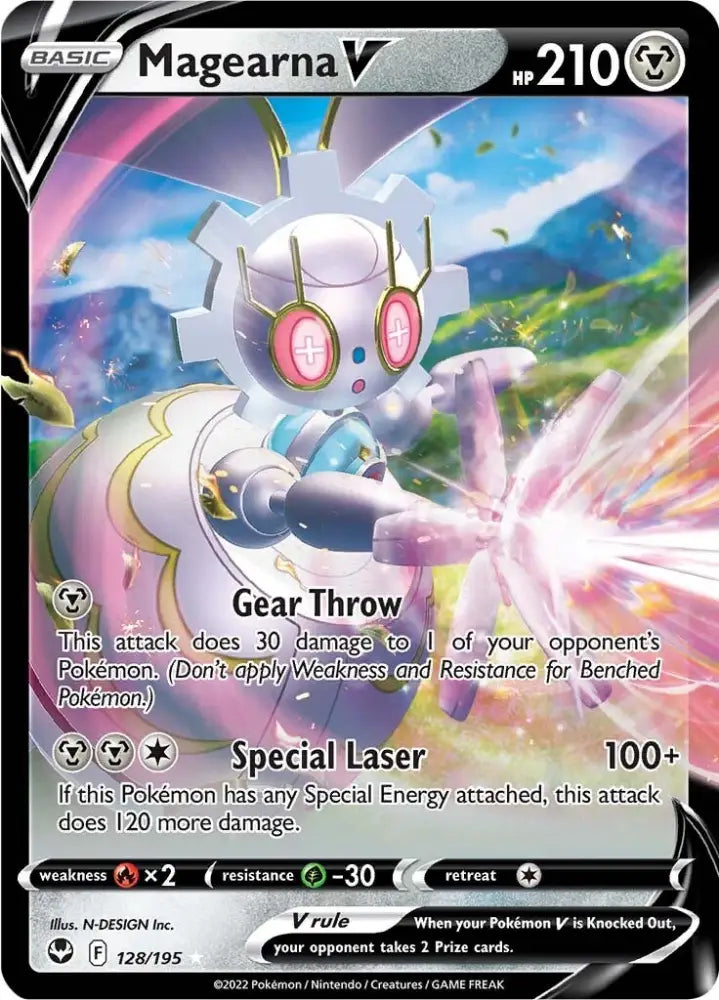 Magearna V (128/195) [Sword & Shield: Silver Tempest] - Pokemon Single