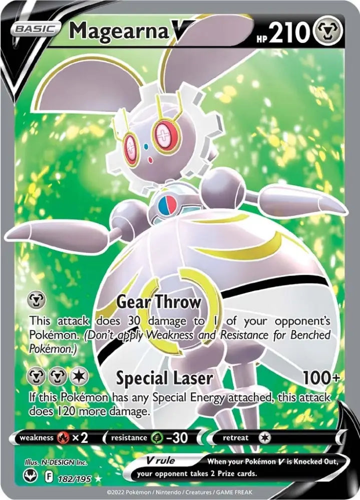 Magearna V (182/195) [Sword & Shield: Silver Tempest] - Pokemon Single