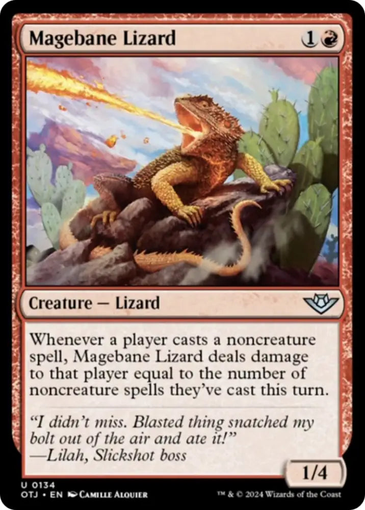 Magebane Lizard [Outlaws of Thunder Junction] - MTG Single