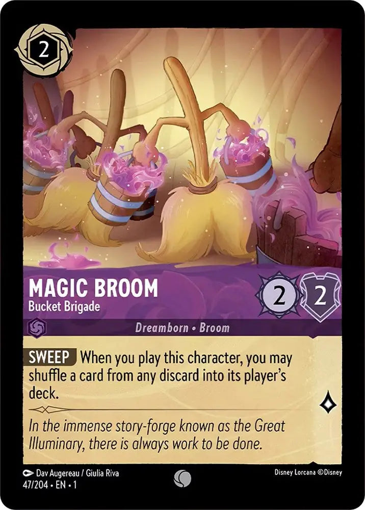 Magic Broom - Bucket Brigade (47/204) [The First Chapter] - Lorcana Single