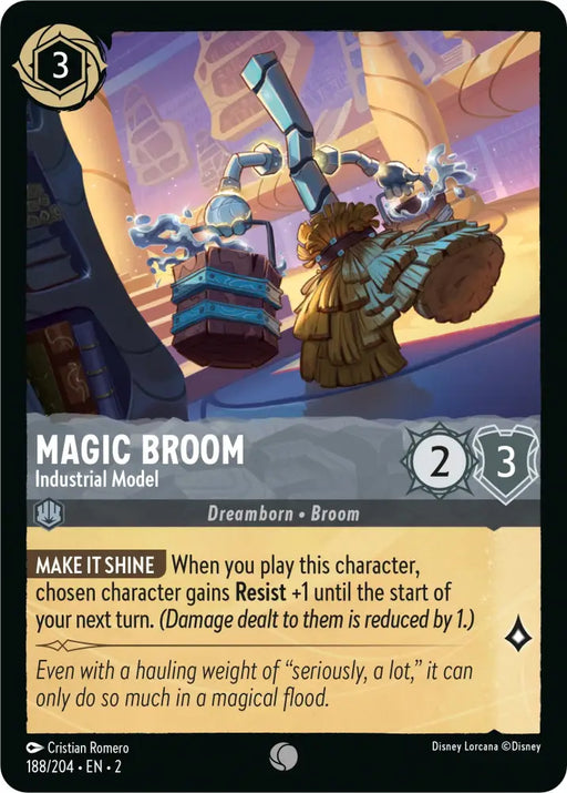 Magic Broom - Industrial Model (188/204) [Rise of the Floodborn] - Lorcana Single