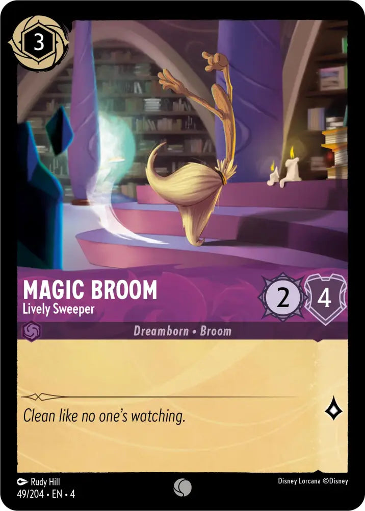 Magic Broom - Lively Sweeper (49/204) [Ursula’s Return] - Lorcana Single