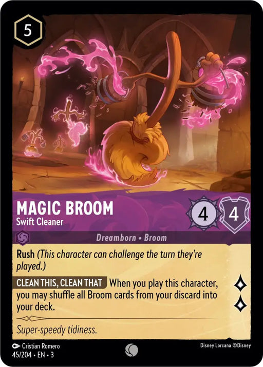 Magic Broom - Swift Cleaner (45//204) [Into the Inklands] - Lorcana Single