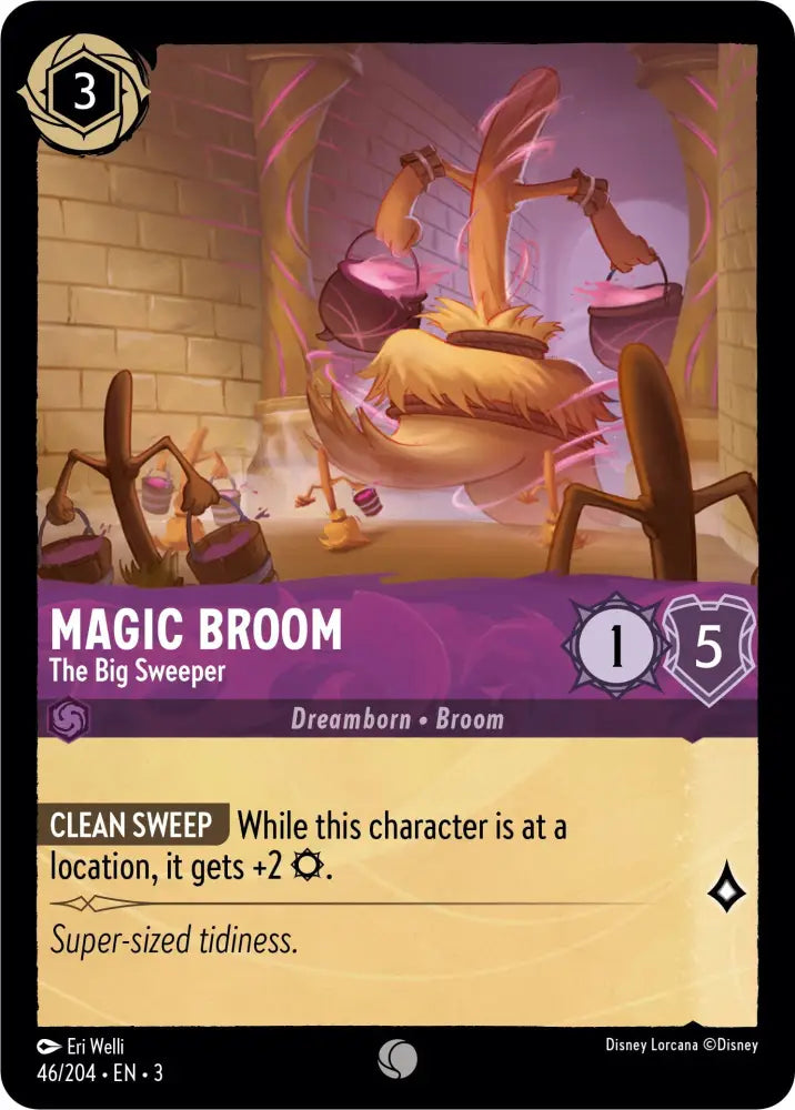 Magic Broom - The Big Sweeper (46//204) [Into the Inklands] - Lorcana Single
