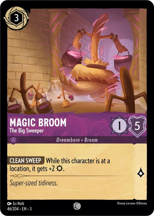 Magic Broom - The Big Sweeper (46//204) [Into the Inklands] - Lorcana Single