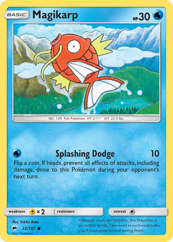 Magikarp (32/147) [Sun & Moon: Burning Shadows] - Pokemon Single