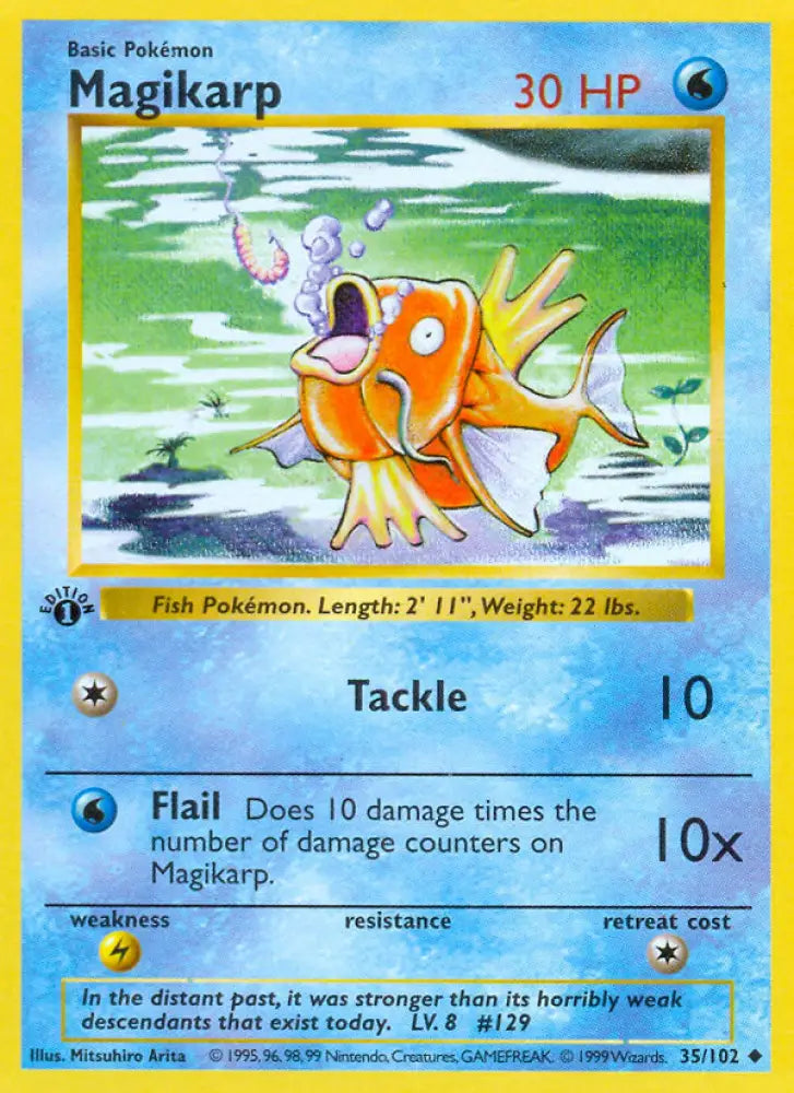 Magikarp (35/102) (Shadowless) [Base Set 1st Edition] - Pokemon Single