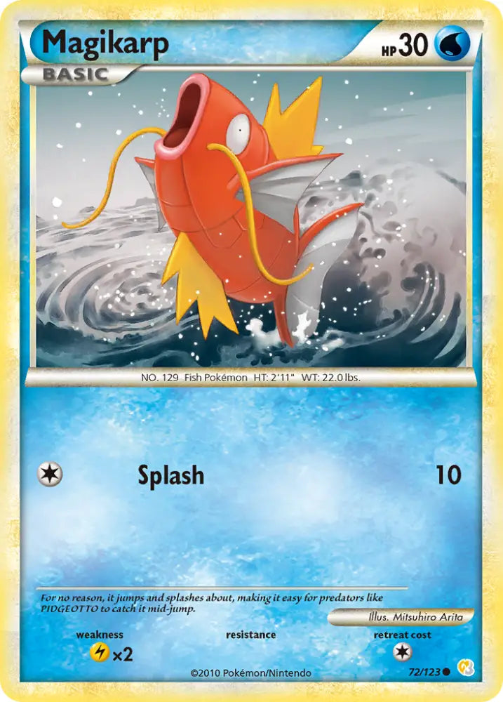 Magikarp (72/123) [HeartGold & SoulSilver: Base Set] - Pokemon Single