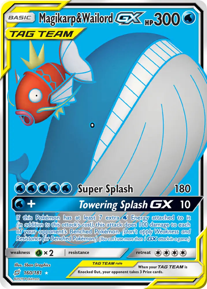 Magikarp & Wailord GX (160/181) [Sun & Moon: Team Up] - Pokemon Single