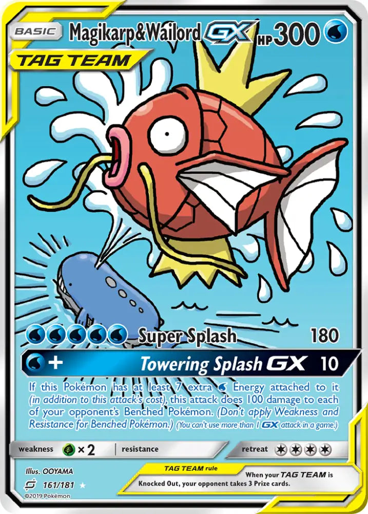 Magikarp & Wailord GX (161/181) [Sun & Moon: Team Up] - Pokemon Single