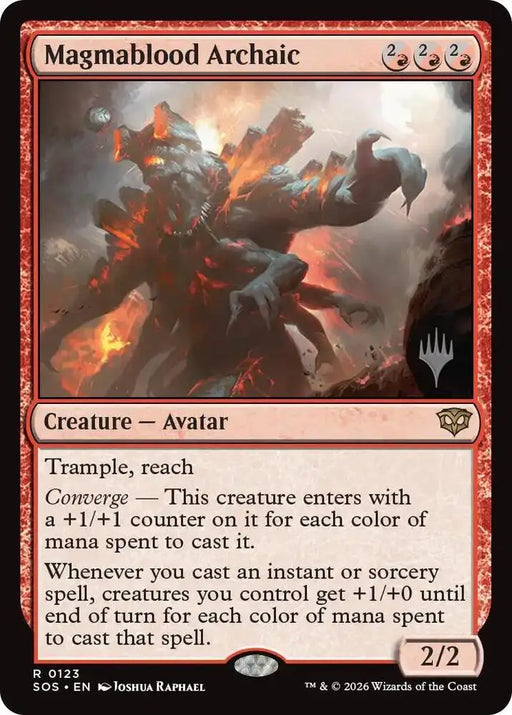 Magmablood Archaic (123) [Secrets of Strixhaven Promos]