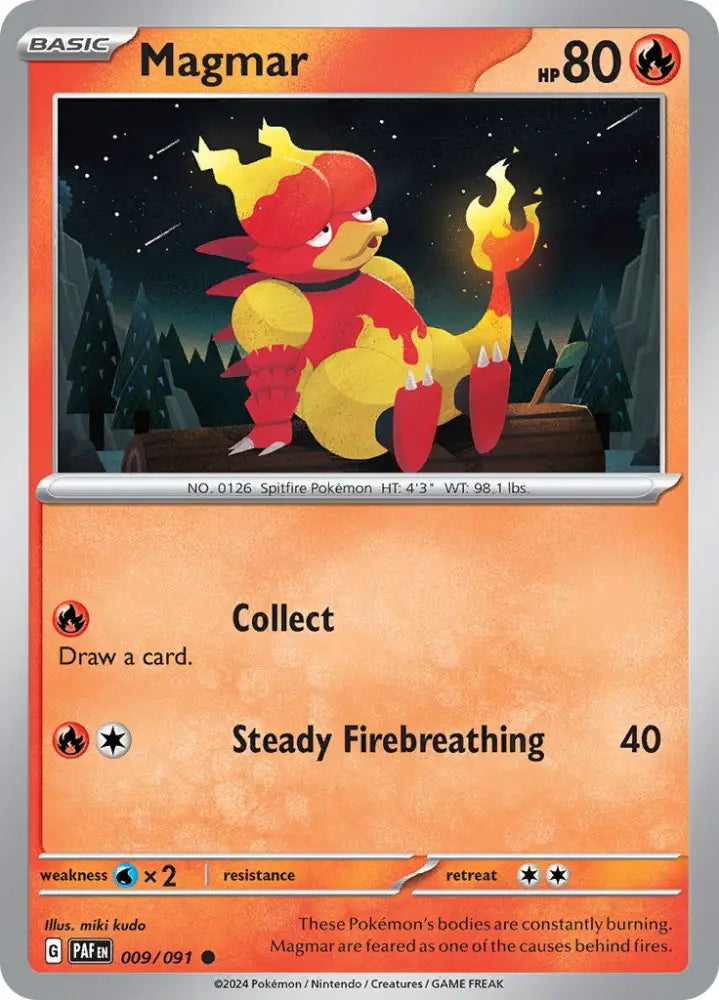 Magmar (009/091) [Scarlet & Violet: Paldean Fates] - Pokemon Single