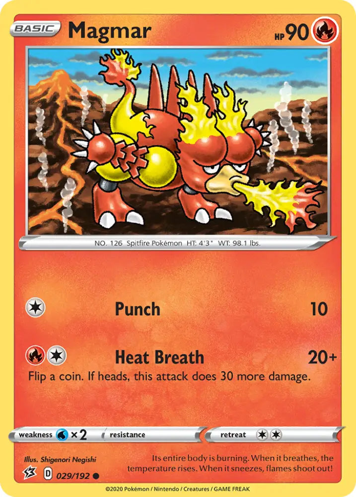 Magmar (029/192) [Sword & Shield: Rebel Clash] - Pokemon Single