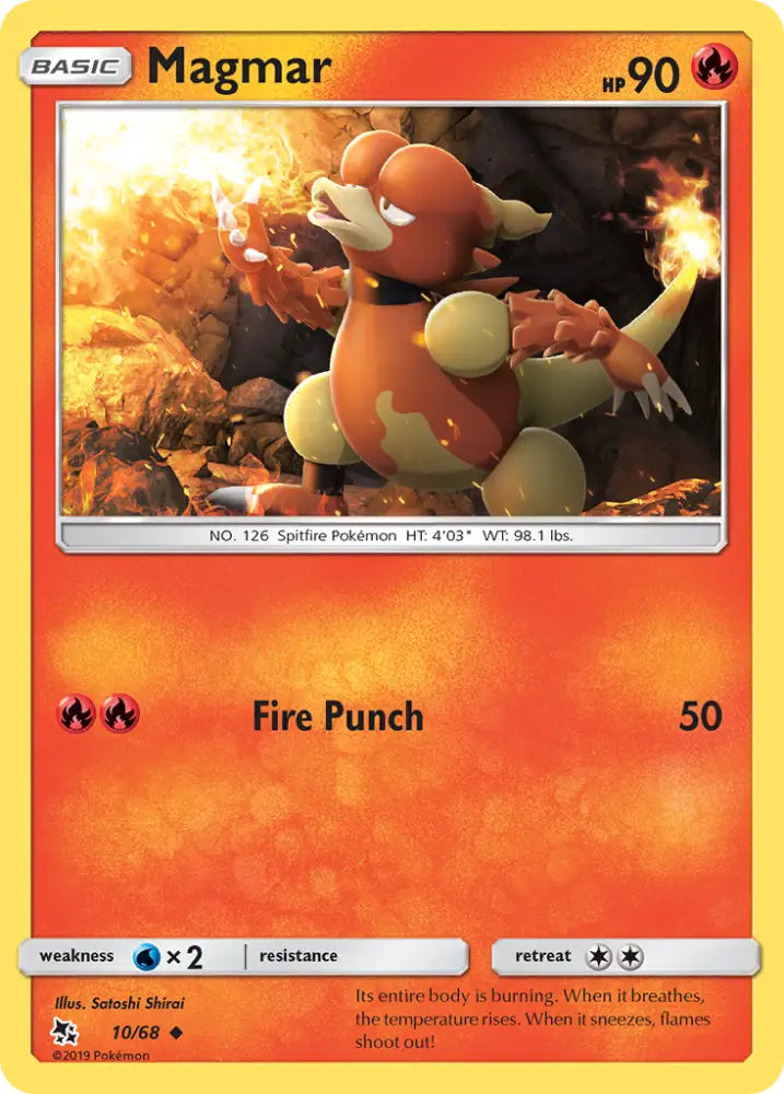 Magmar (10/68) [Sun & Moon: Hidden Fates] - Pokemon Single