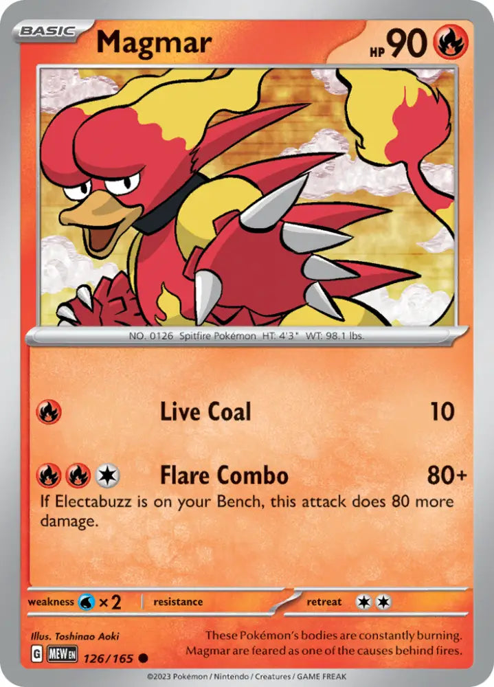 Magmar (126/165) [Scarlet & Violet 151] - Pokemon Single