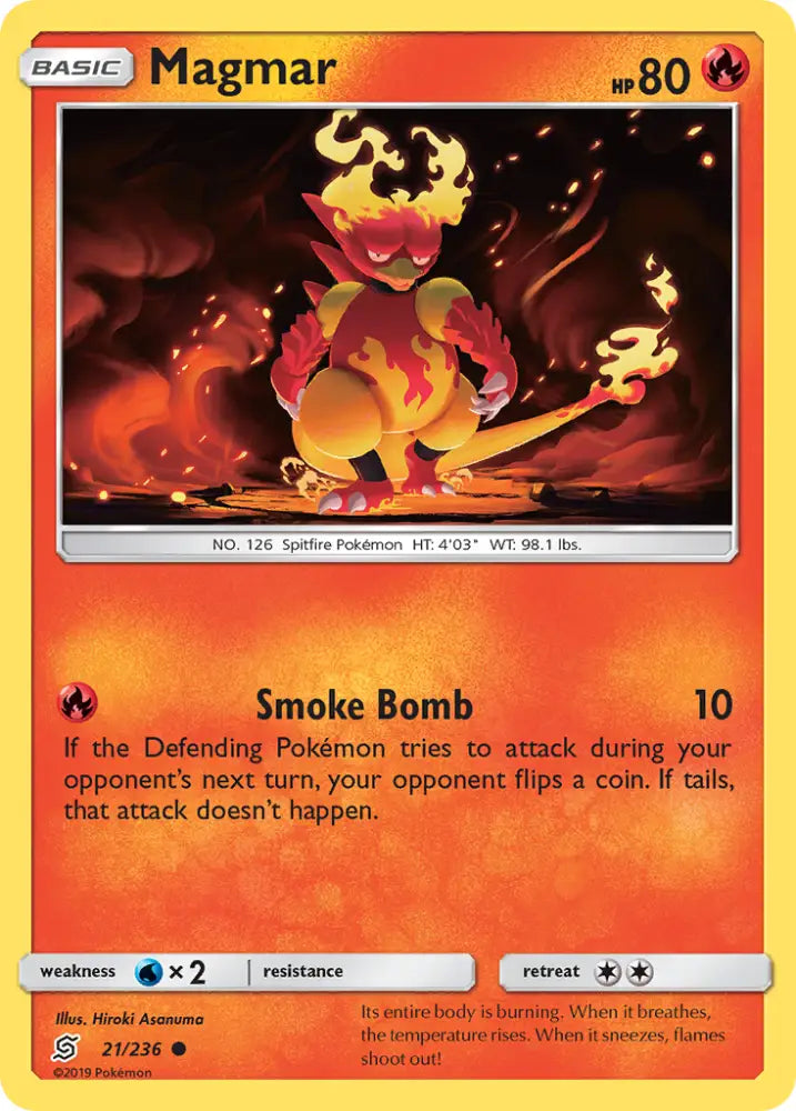 Magmar (21/236) [Sun & Moon: Unified Minds] - Pokemon Single