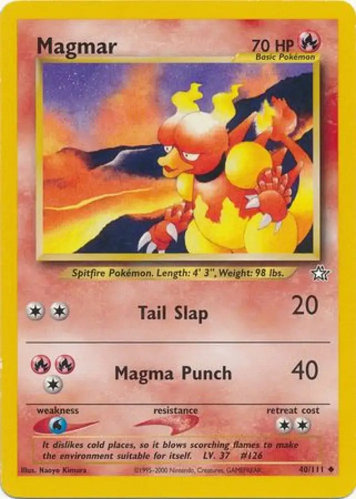 Magmar (40/111) [Neo Genesis Unlimited] - Pokemon Single