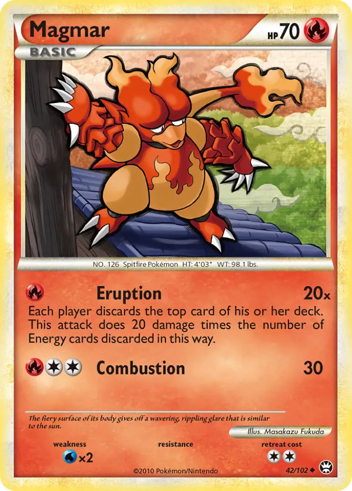 Magmar (42/102) [HeartGold & SoulSilver: Triumphant] - Pokemon Single