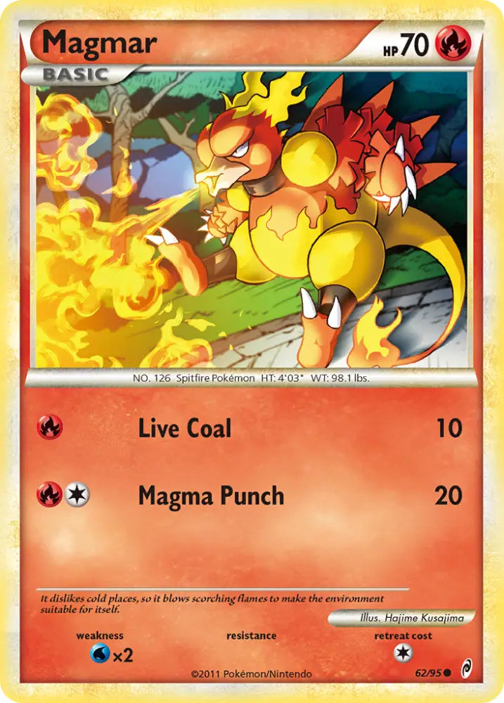 Magmar (62/95) [HeartGold & SoulSilver: Call of Legends] - Pokemon Single