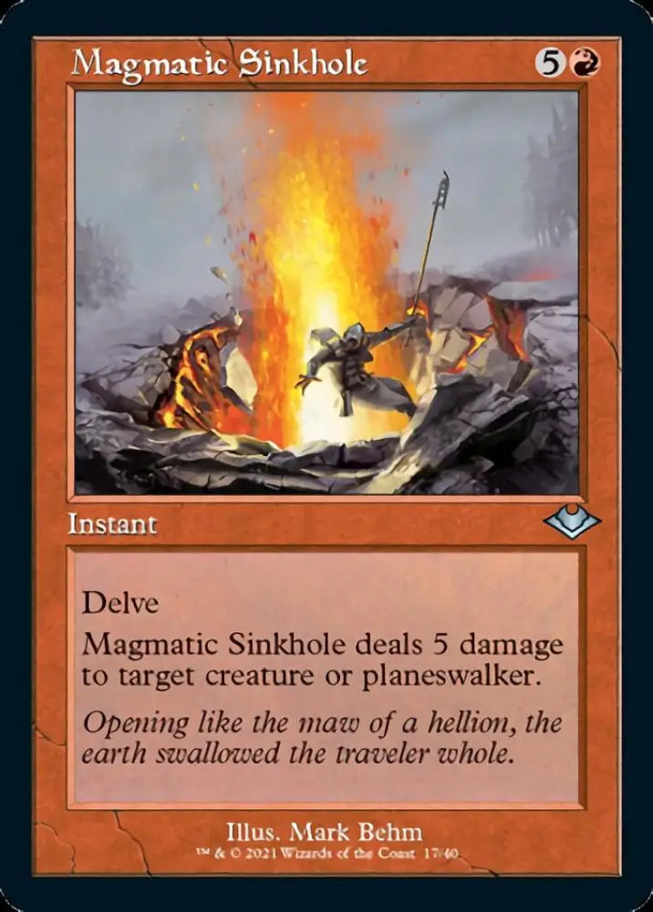 Magmatic Sinkhole (Retro Foil Etched) [Modern Horizons] - MTG Single