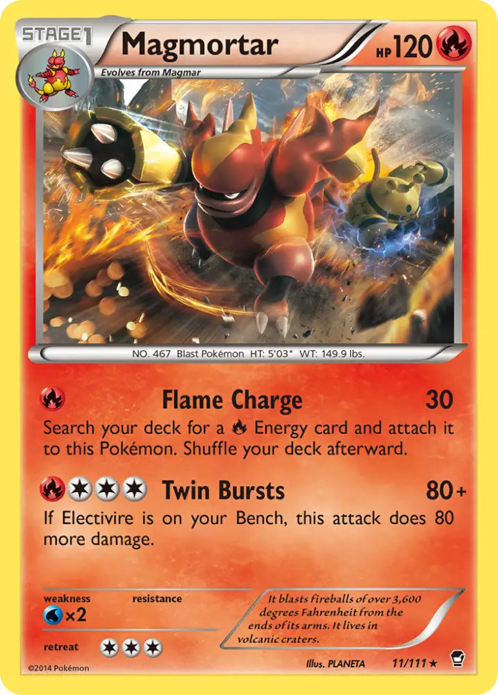 Magmortar (11/111) [XY: Furious Fists] - Pokemon Single