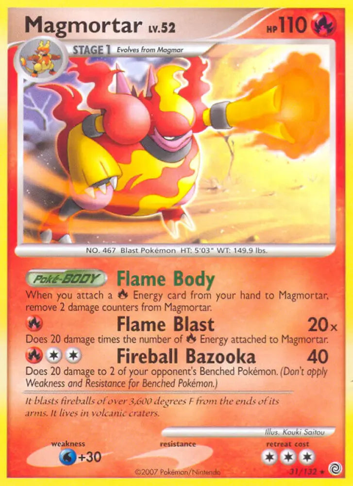 Magmortar (31/132) (Theme Deck Exclusive) [Diamond & Pearl: Secret Wonders] - Pokemon Single