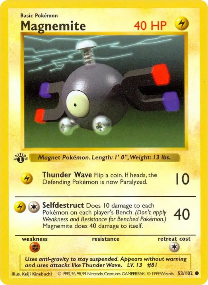 Magnemite (053/102) [Base Set Shadowless (1st Edition)]