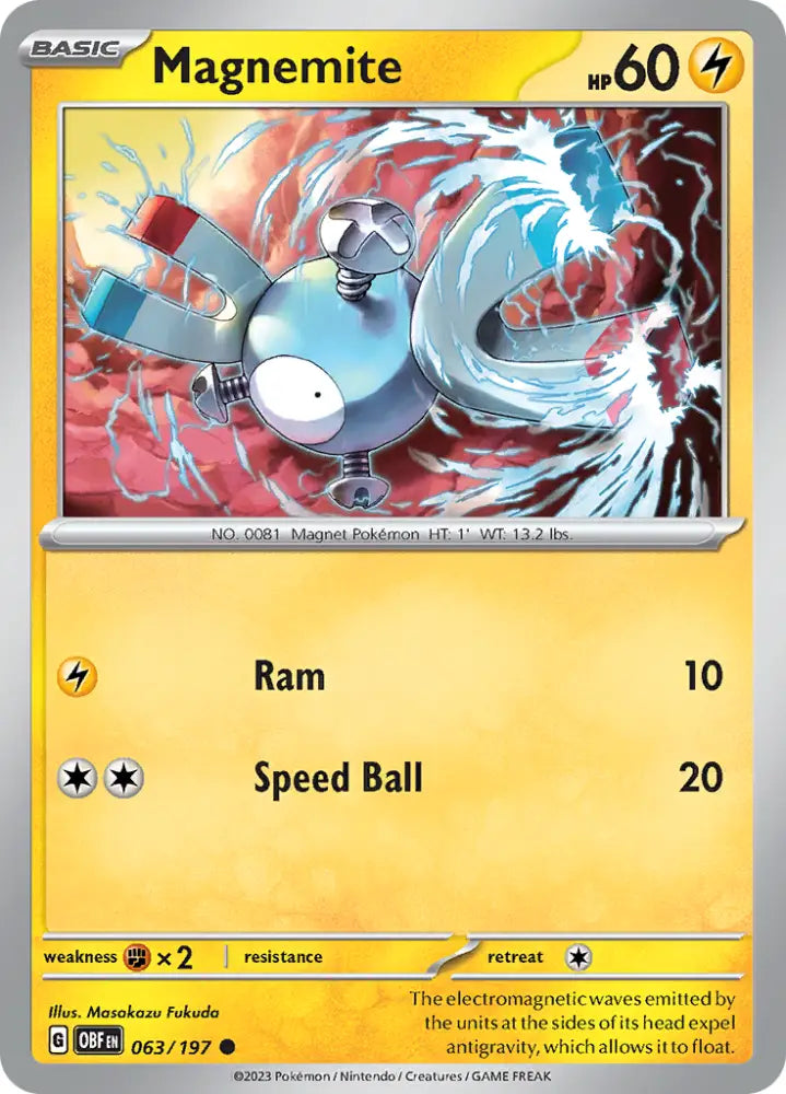Magnemite (063/197) [Scarlet & Violet: Obsidian Flames] - Pokemon Single