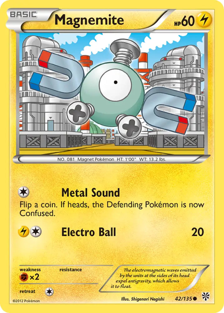 Magnemite (42/135) [Black & White: Plasma Storm] - Pokemon Single