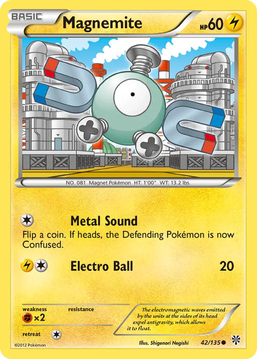 Magnemite (42/135) [Black & White: Plasma Storm] - Pokemon Single