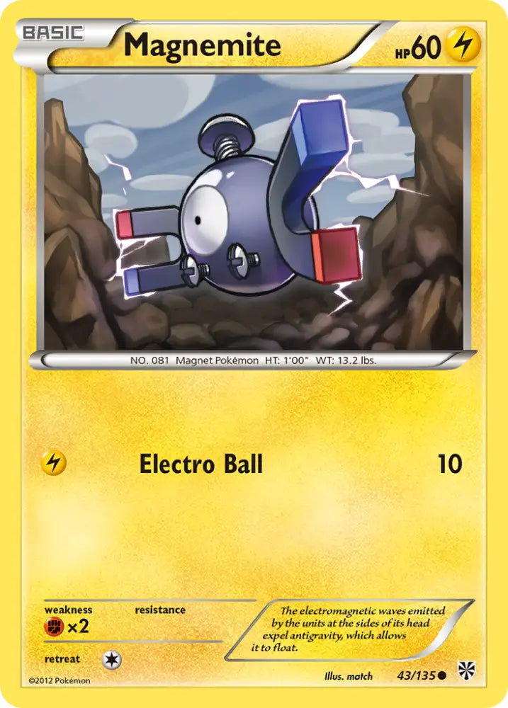 Magnemite (43/135) [Black & White: Plasma Storm] - Pokemon Single