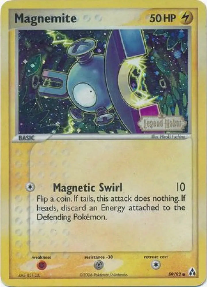Magnemite (59/92) (Stamped) [EX: Legend Maker] - Pokemon Single