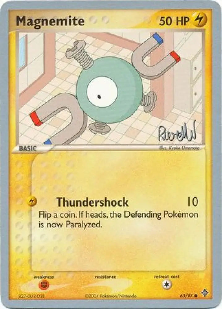 Magnemite (63/97) (Rocky Beach - Reed Weichler) [World Championships 2004] - Pokemon Single