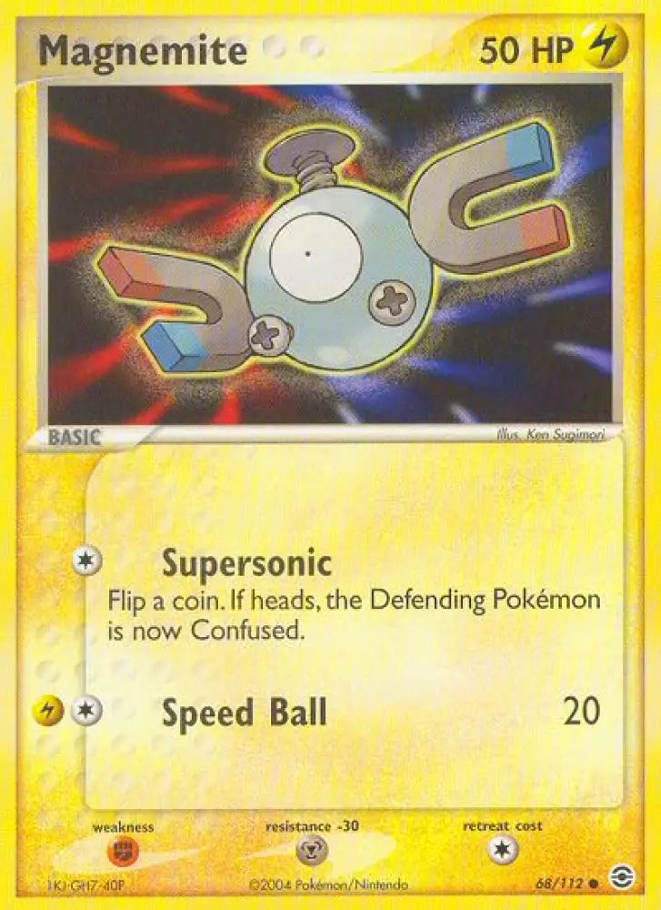 Magnemite (68/112) [EX: FireRed & LeafGreen] - Pokemon Single