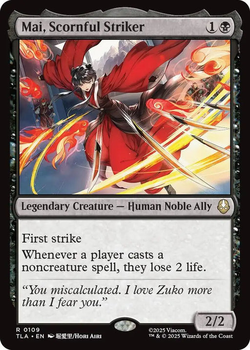 Mai, Scornful Striker (109) [Avatar: The Last Airbender]