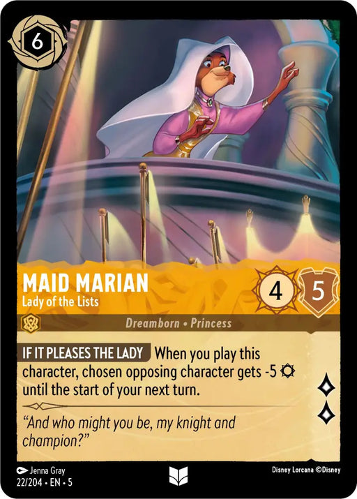 Maid Marian - Lady of the Lists (22/204) [Shimmering Skies] - Lorcana Single