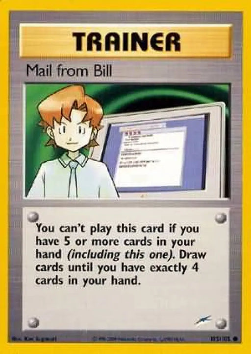 Mail from Bill (105/105) [Neo Destiny Unlimited] - Pokemon Single