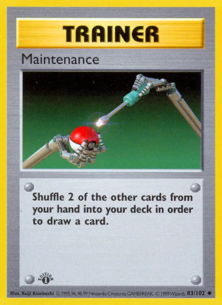Maintenance (83/102) (Shadowless) [Base Set 1st Edition] - Pokemon Single