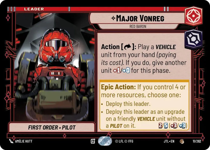 Major Vonreg - Red Baron (011/262) [Jump to Lightspeed] - Star Wars: Unlimited Single