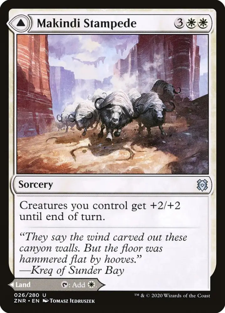 Makindi Stampede // Makindi Mesas [Zendikar Rising] - MTG Single
