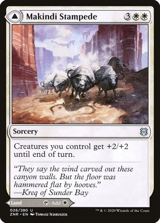 Makindi Stampede // Makindi Mesas [Zendikar Rising] - MTG Single