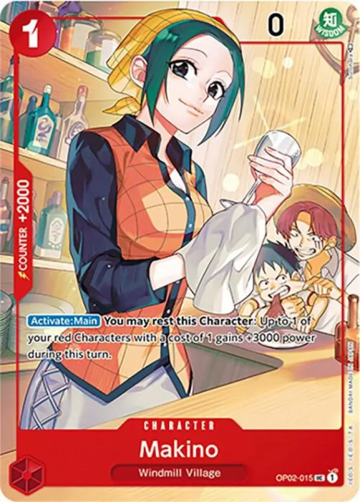 Makino (Japanese 1st Anniversary Set) (OP02-015) [One Piece Promotion Cards]