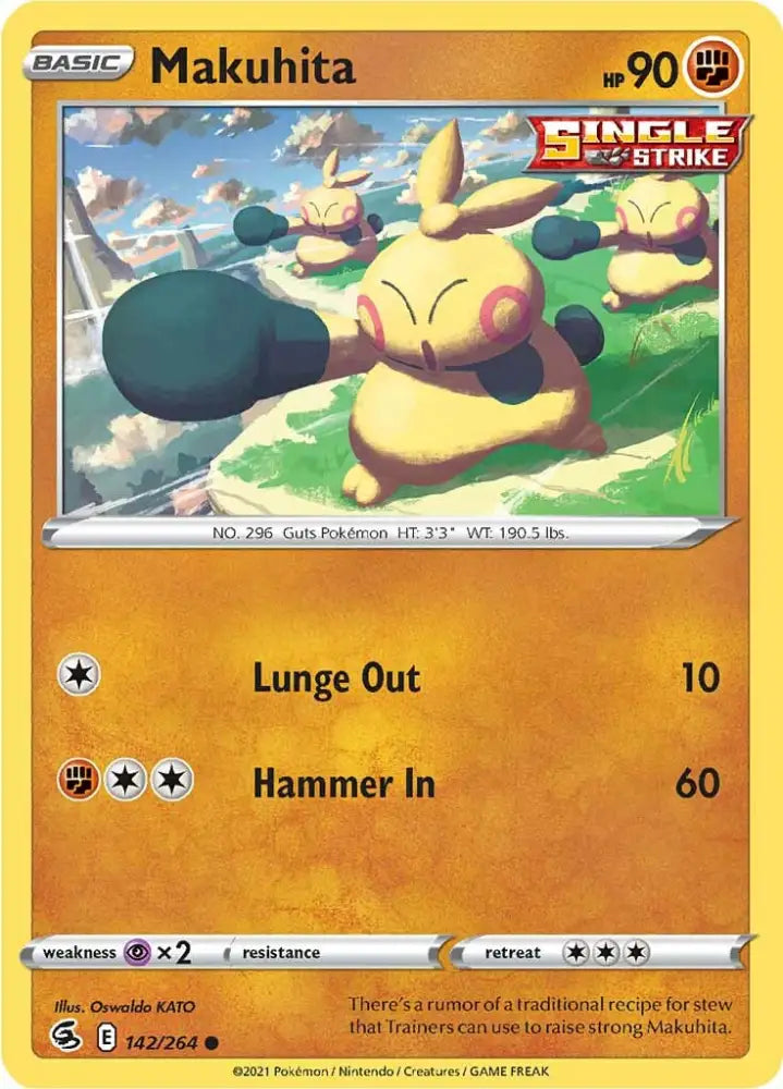 Makuhita (142/264) [Sword & Shield: Fusion Strike] - Pokemon Single