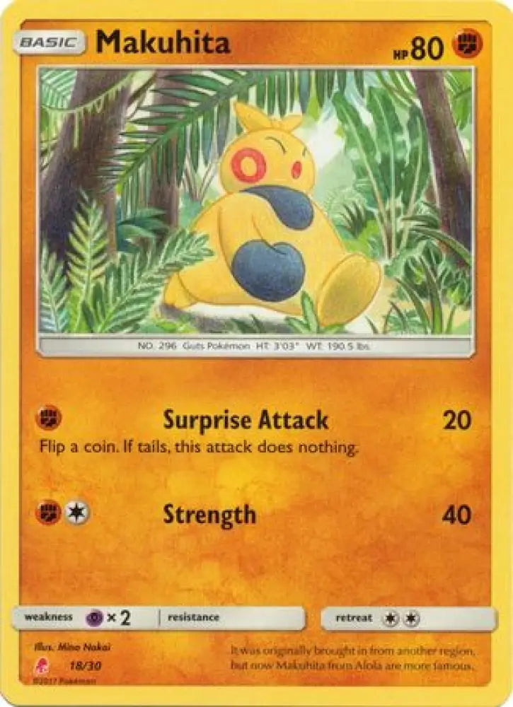 Makuhita (18/30) [Sun & Moon: Trainer Kit - Lycanroc] - Pokemon Single
