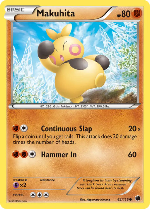 Makuhita (62/116) [Black & White: Plasma Freeze] - Pokemon Single