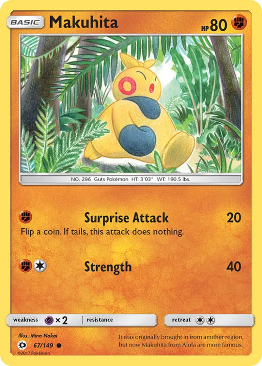 Makuhita (67/149) [Sun & Moon: Base Set] - Pokemon Single