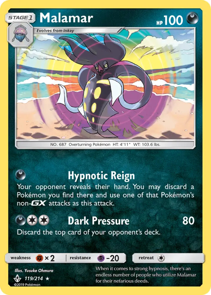 Malamar (119/214) [Sun & Moon: Unbroken Bonds] - Pokemon Single