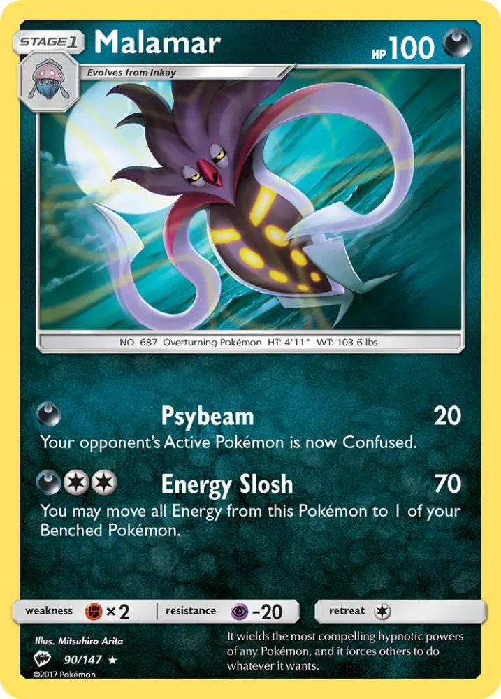 Malamar (90/147) [Sun & Moon: Burning Shadows] - Pokemon Single